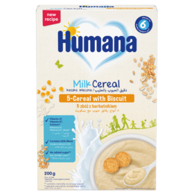 HUMANA 5 zitarica i keks 200g mlečna kašica