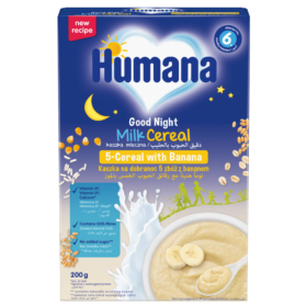 HUMANA 5 zitarica i banana 200g mlečna kašica